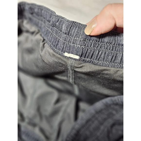 Lululemon Running Shorts Men Size Large Blue Built In Brief Drawstring Dark Gray - Picture 5 of 8